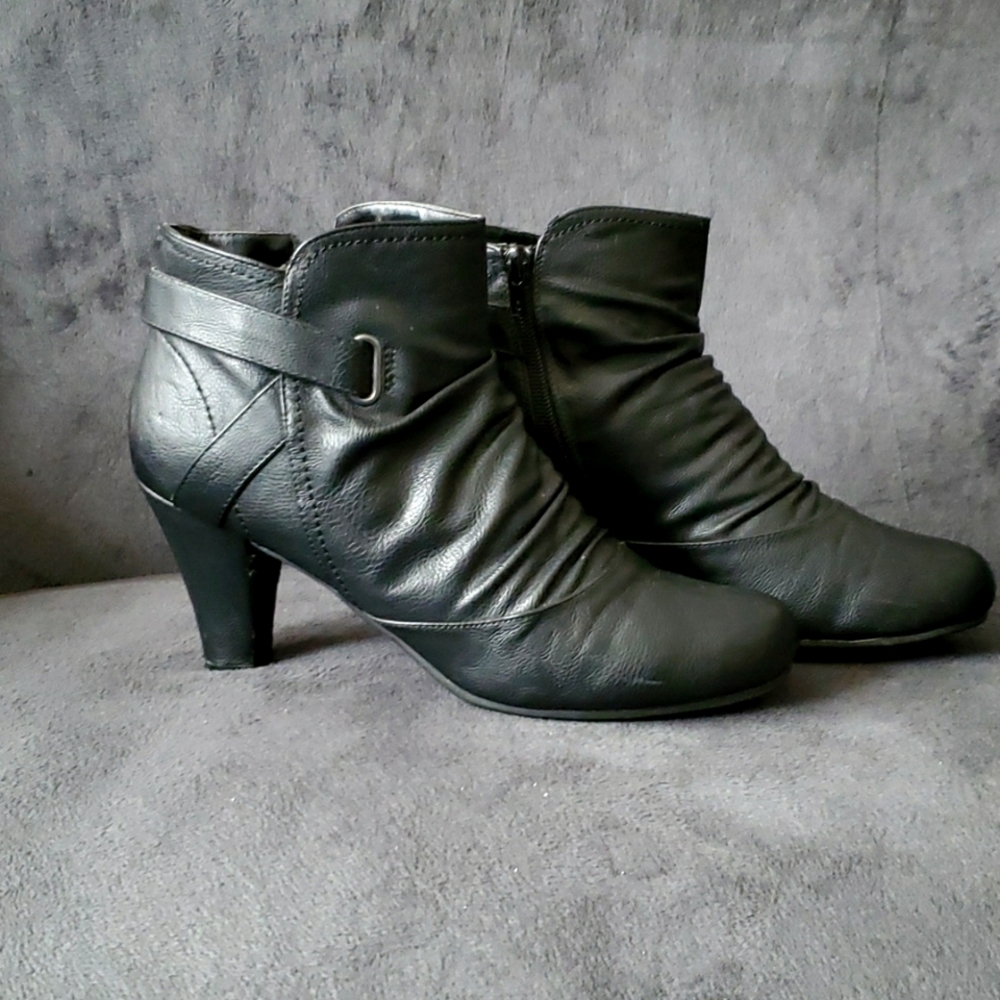 Fergalicious black booties size 10